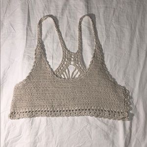 LIRA Crochet Crop Tank Top